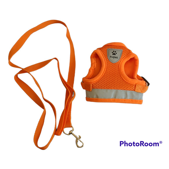 Supet Soft Mesh Cat Dog Rabbit Adjustable Reflective Strap Harness Leash Set XS